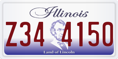 IL license plate Z344150