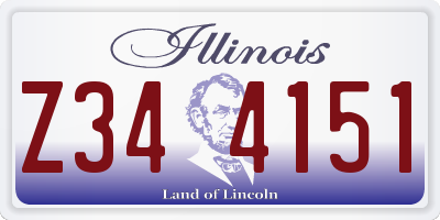 IL license plate Z344151
