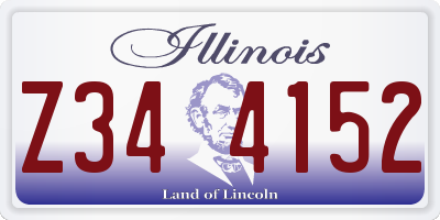 IL license plate Z344152