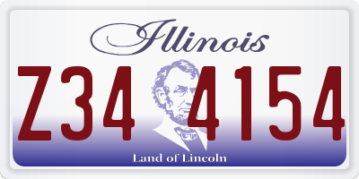 IL license plate Z344154