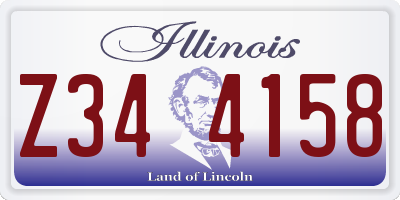 IL license plate Z344158