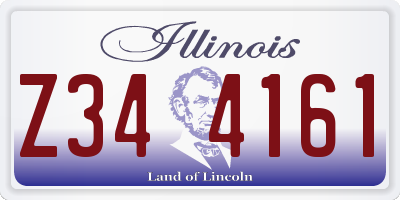 IL license plate Z344161