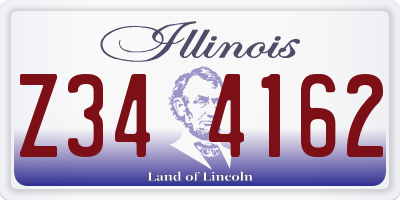 IL license plate Z344162
