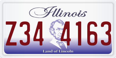 IL license plate Z344163