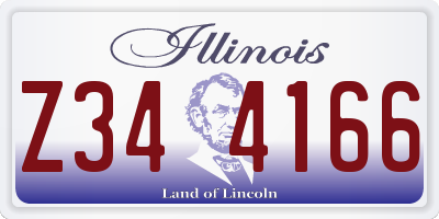 IL license plate Z344166
