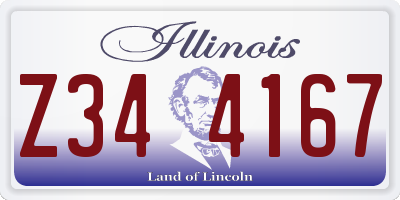 IL license plate Z344167
