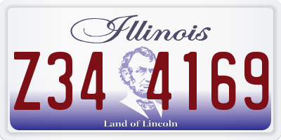 IL license plate Z344169
