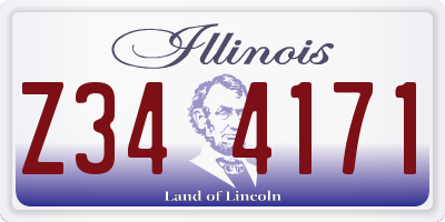 IL license plate Z344171
