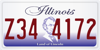 IL license plate Z344172