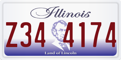 IL license plate Z344174