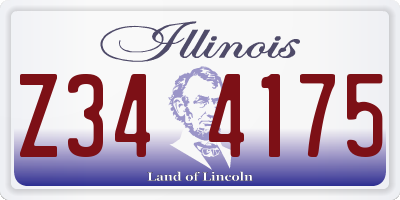 IL license plate Z344175
