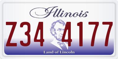 IL license plate Z344177