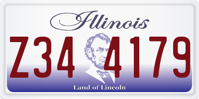 IL license plate Z344179