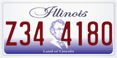 IL license plate Z344180