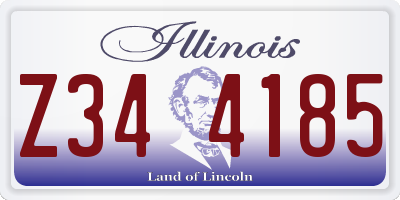 IL license plate Z344185
