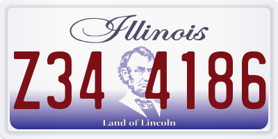 IL license plate Z344186