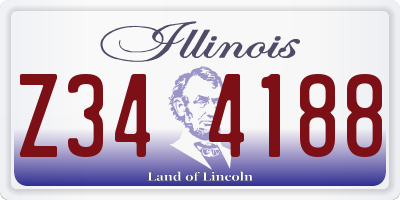 IL license plate Z344188