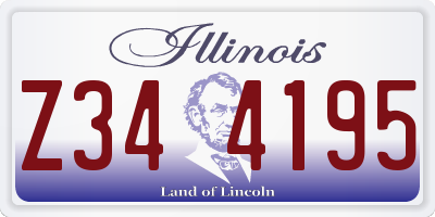 IL license plate Z344195