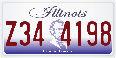 IL license plate Z344198