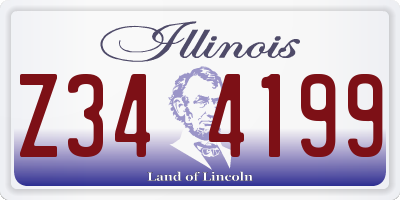 IL license plate Z344199