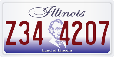 IL license plate Z344207