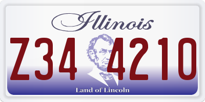 IL license plate Z344210