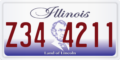 IL license plate Z344211