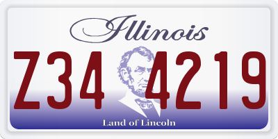 IL license plate Z344219