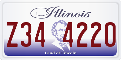 IL license plate Z344220