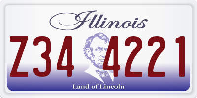 IL license plate Z344221