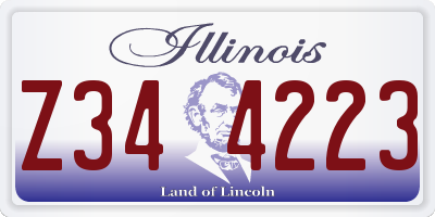 IL license plate Z344223