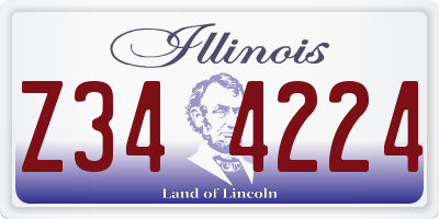 IL license plate Z344224