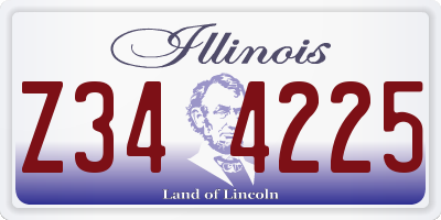 IL license plate Z344225