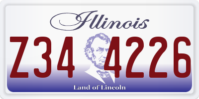 IL license plate Z344226