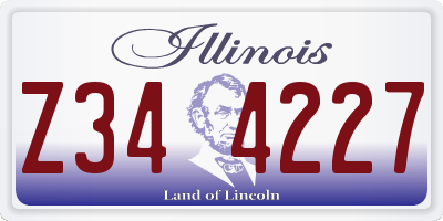 IL license plate Z344227