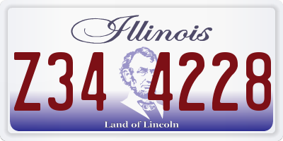 IL license plate Z344228