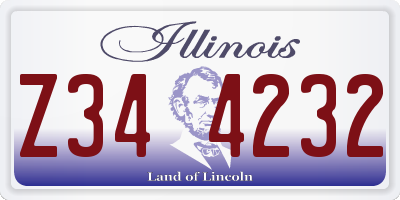IL license plate Z344232