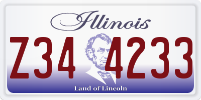 IL license plate Z344233