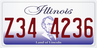IL license plate Z344236