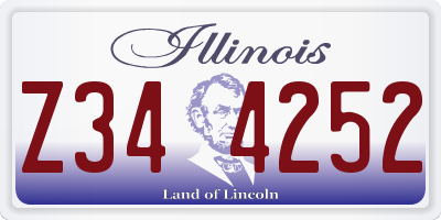 IL license plate Z344252