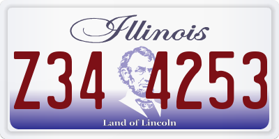 IL license plate Z344253