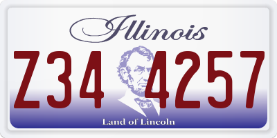 IL license plate Z344257