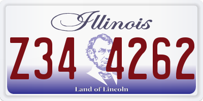 IL license plate Z344262