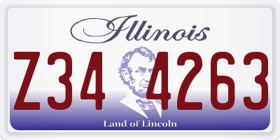 IL license plate Z344263
