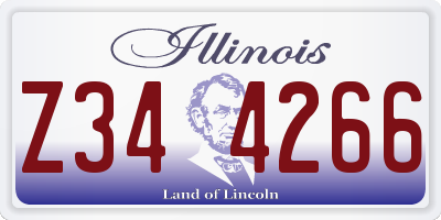 IL license plate Z344266