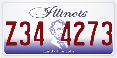 IL license plate Z344273
