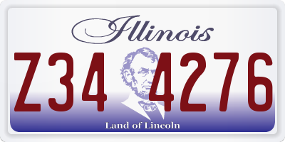 IL license plate Z344276