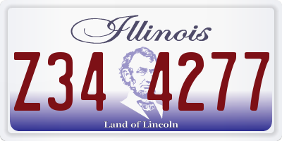 IL license plate Z344277