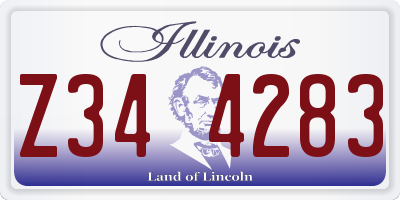 IL license plate Z344283