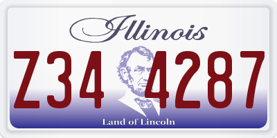 IL license plate Z344287